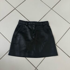 Babaton Black A-Line Mini Skirt